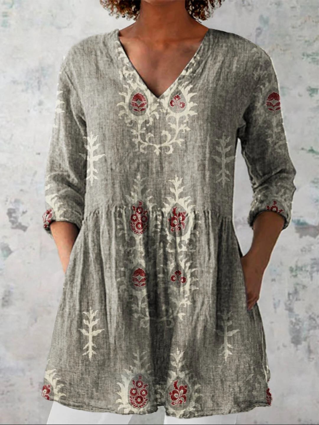 Maeve | V-Neck Long Sleeve Shirt