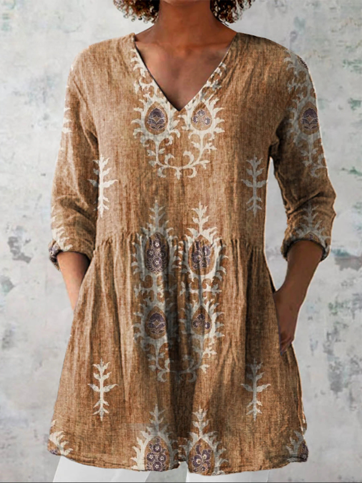 Maeve | V-Neck Long Sleeve Shirt