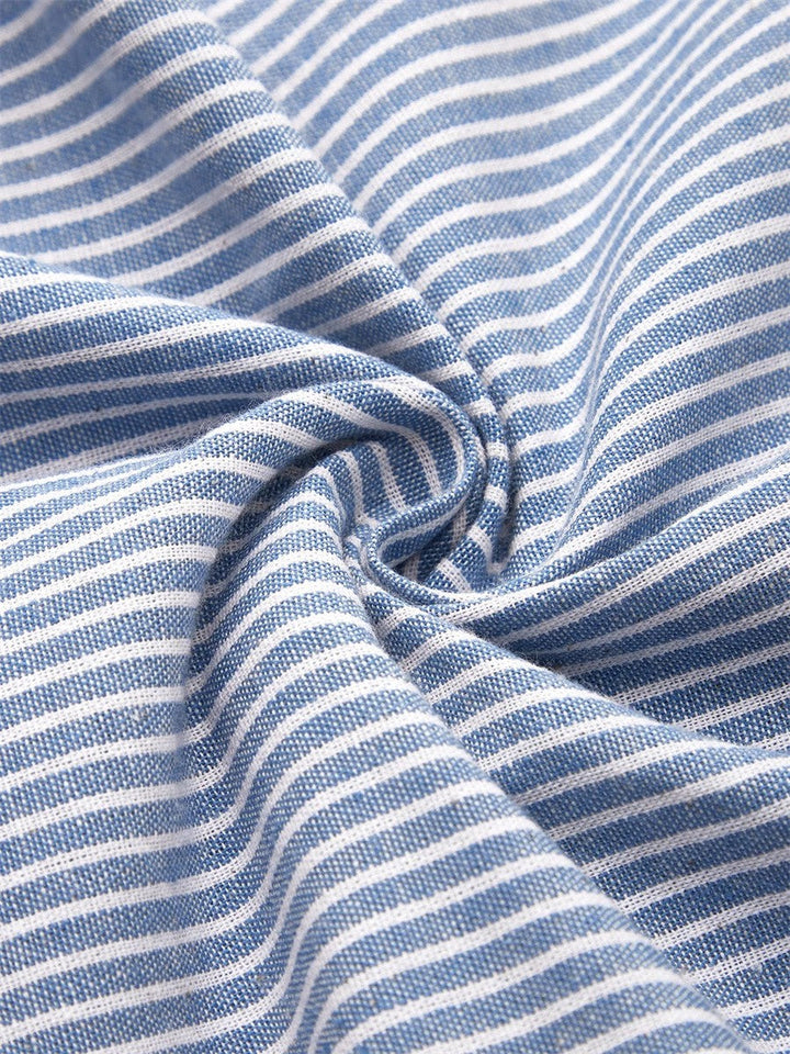 CORA | MIDI STRIPED DRESS WITH RELAXED ELEGANCE