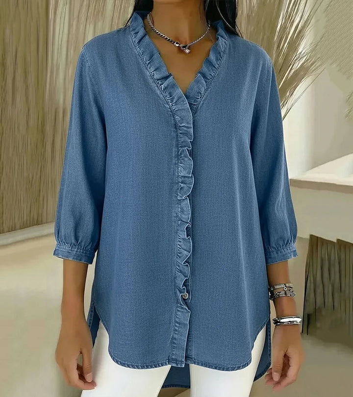 Abigail | Elegant Denim Blouse