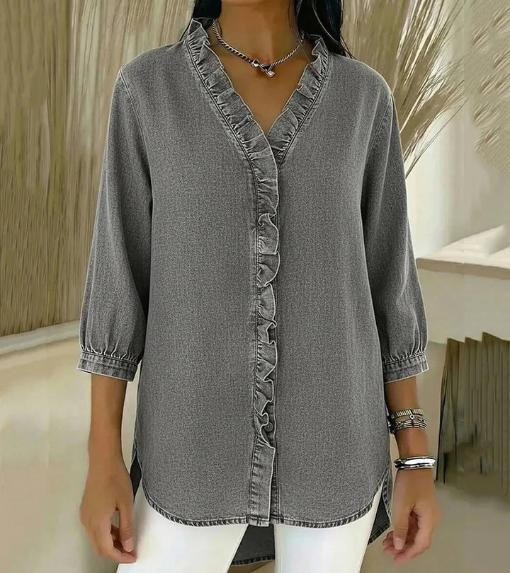 Abigail | Elegant Denim Blouse