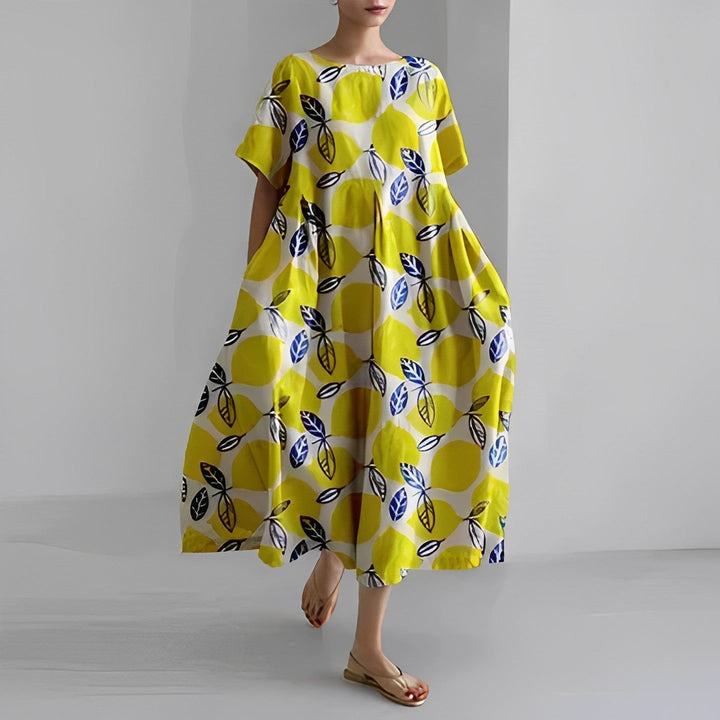 Phoebe | Abstract Flow Floral Dress
