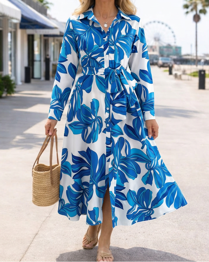 Sienna | Floral Button Midi Dress