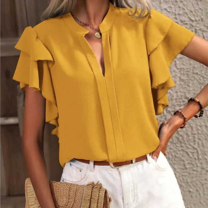 Amira™ - Chic Blouse with Elegant Ruffle Sleeves