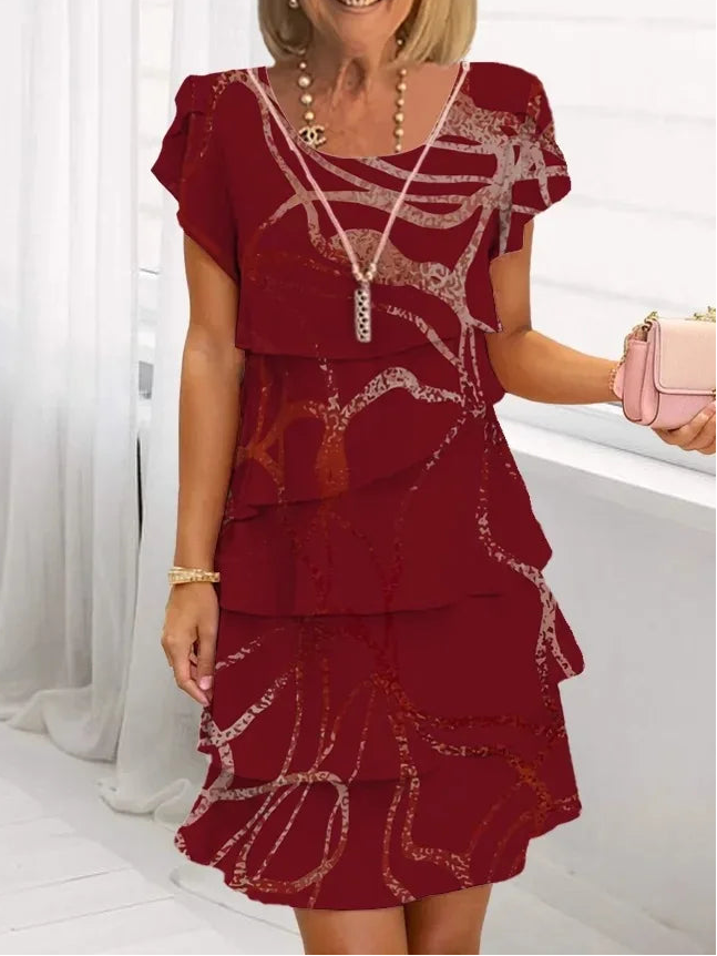Monica | Elegant Comfort Ruffle Dress