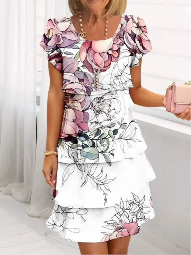 Diana | Elegant Comfort Ruffle Dress