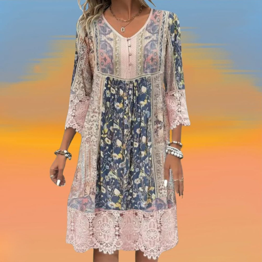 Eliza | Patchwork Lace Detail Dress