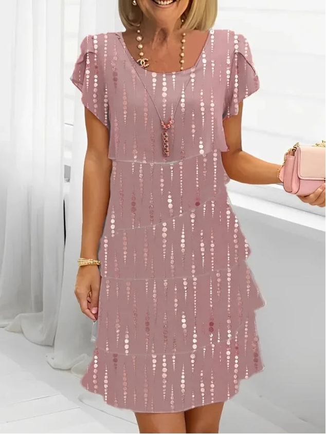 Victoria | Elegant Comfort Ruffle Dress