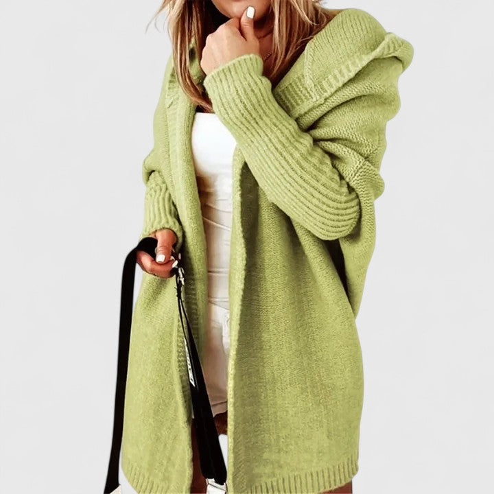Avery | Womens Oversized Hooded Knit Cardigan