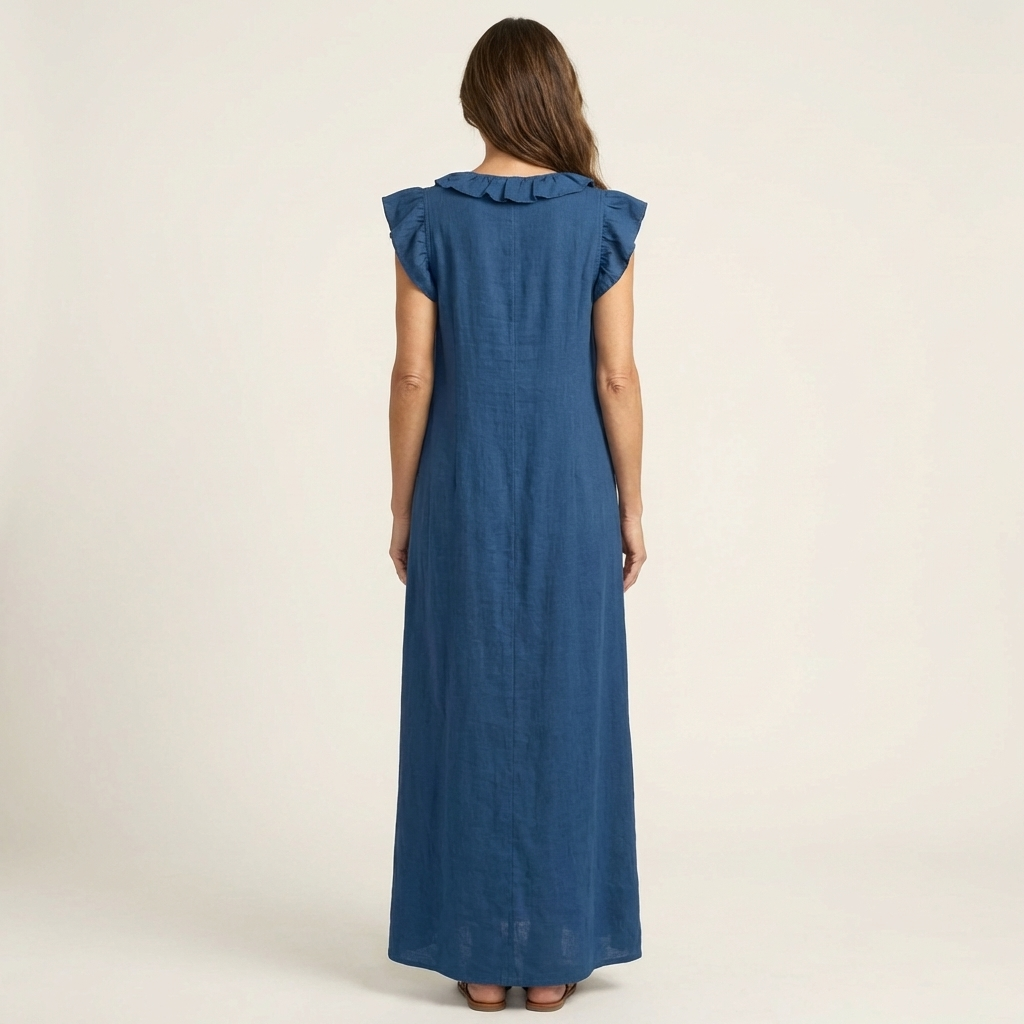 Bridget | Ruffled V-Neck Maxi Dress