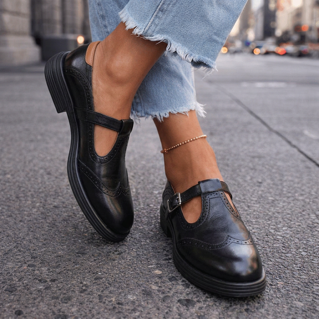 Beatrice | Burnished Brogue Mary Janes