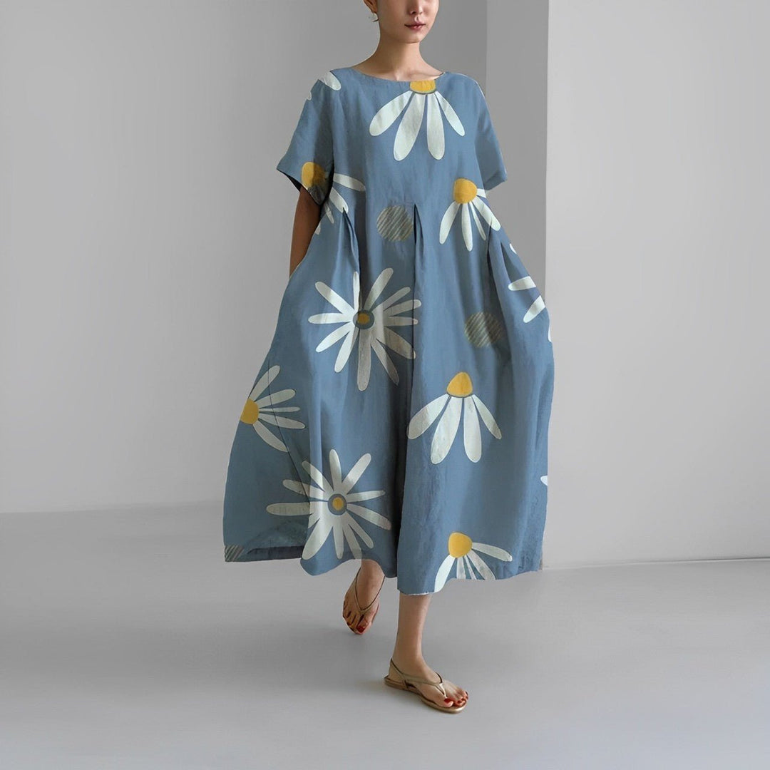 Phoebe | Abstract Flow Floral Dress